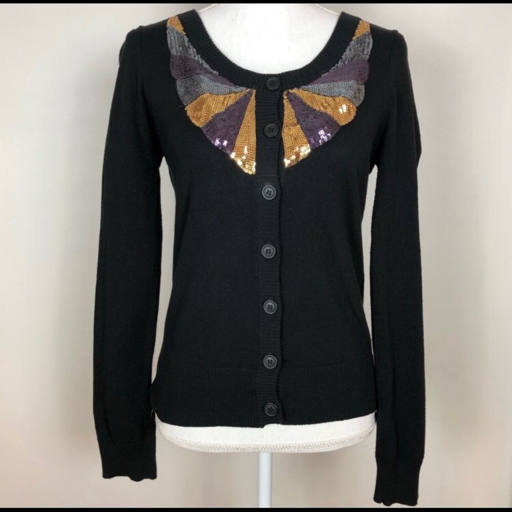 Flying Tomato Women’s Cardigan Sequins Detail Sz.M